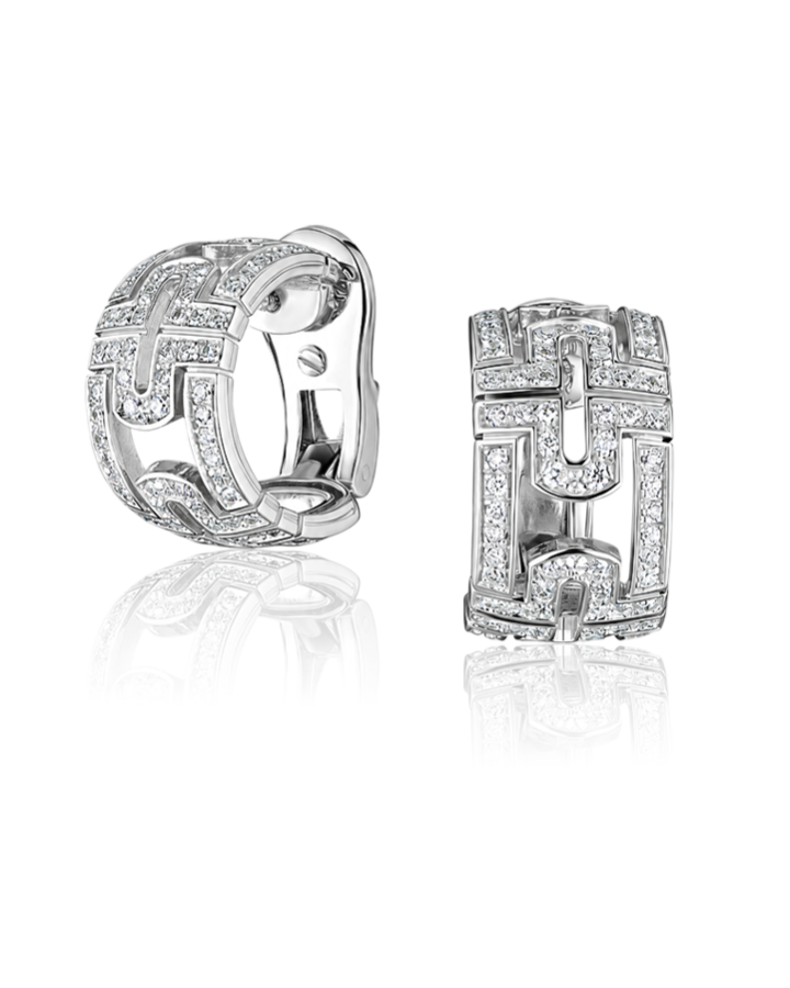 Серьги BVLGARI PARENTESI FULL DIAMOND PAVE OR854246