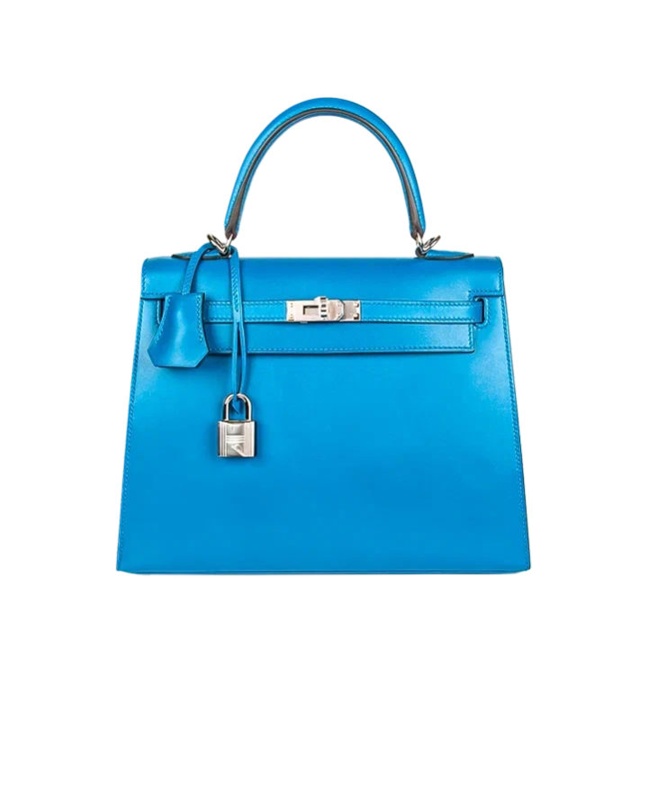 Сумка Hermes Kelly II Sellier 25 cm Blue Izmir