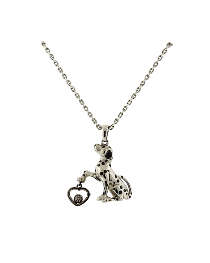 Подвеска Chopard 18K Gold Diamond Dog Pendant Necklace 797729