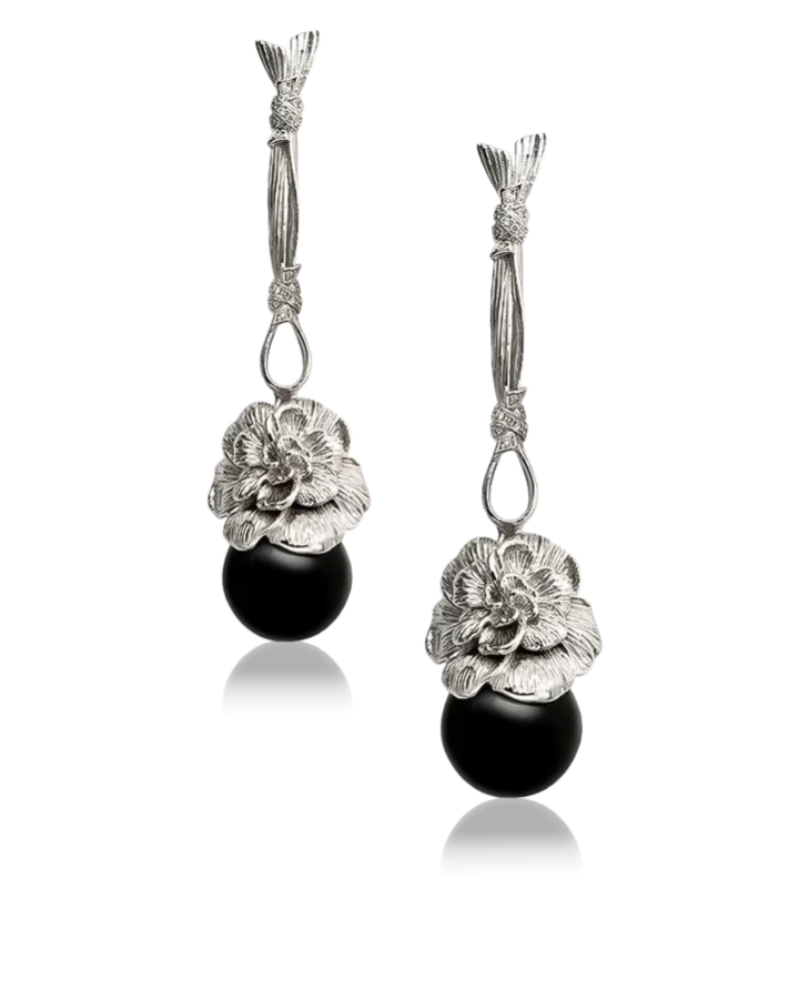 Серьги Carrera y Carrera Gardenias White Gold with Onyx and Diamonds Earrings DA11554-020708