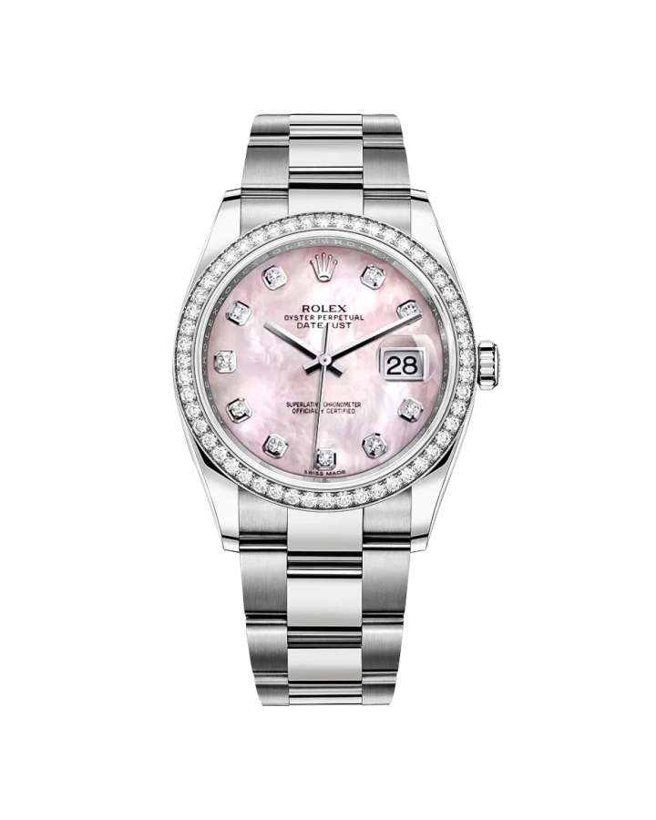 Часы Rolex OYSTER DATEJUST 36 MM WHITE GOLD DIAMOND BEZEL