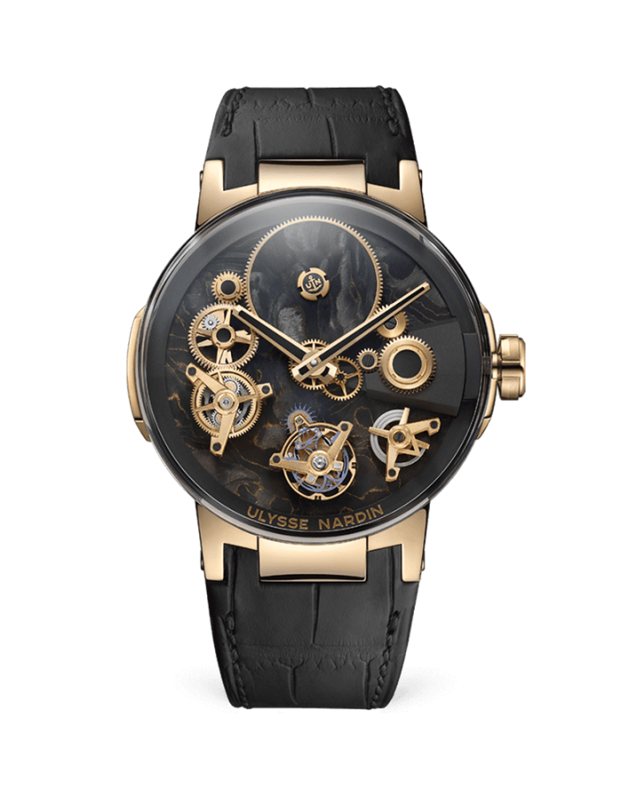 Часы Ulysse Nardin Executive Dual Time Tourbillon Free Wheel 1766-176LE/CARB