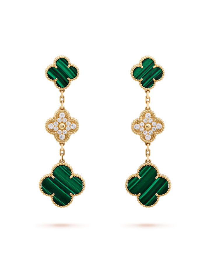 Серьги Van Cleef & Arpels Magic Alhambra 3 мотива VCARO9II00