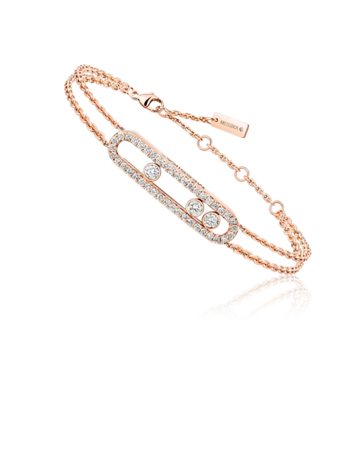 Браслет Messika MOVE CLASSIQUE PAVÉ BRACELET Pink gold diamond pavé 03995