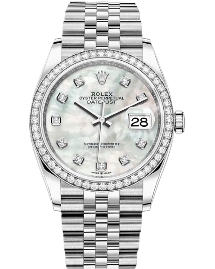 Часы Rolex Datejust 36mm Steel and White Gold 116244 White MOP D