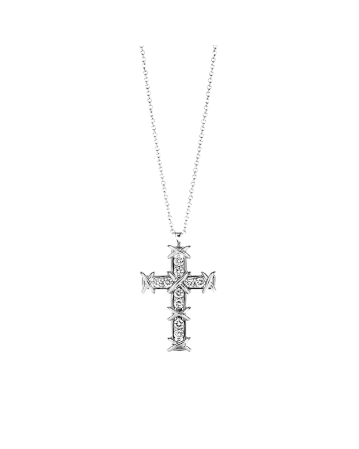Крест Tiffany&Co. Schlumberger® Ten Stone Cross Pendant