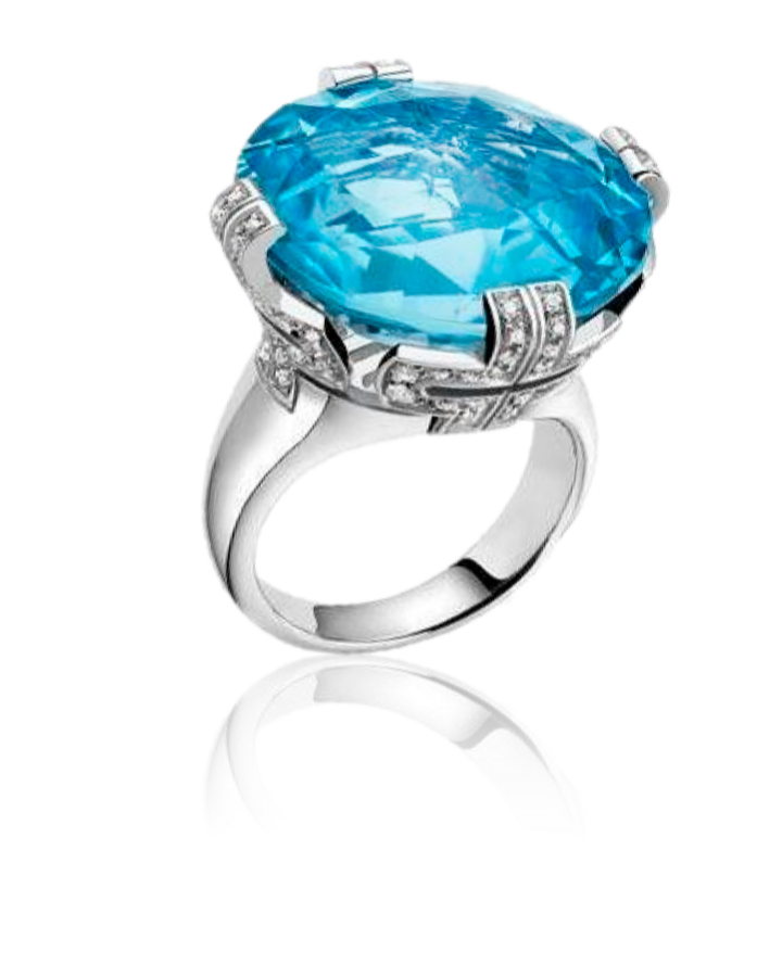 Кольцо BVLGARI Bulgari Parentesi Blue Topaz Large арт.344927