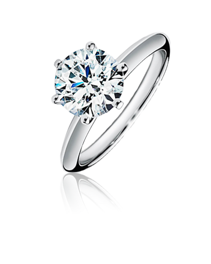 Кольцо с бриллиантом Tiffany&Co. из платины 0.95 ct G/VS1 3/EXC