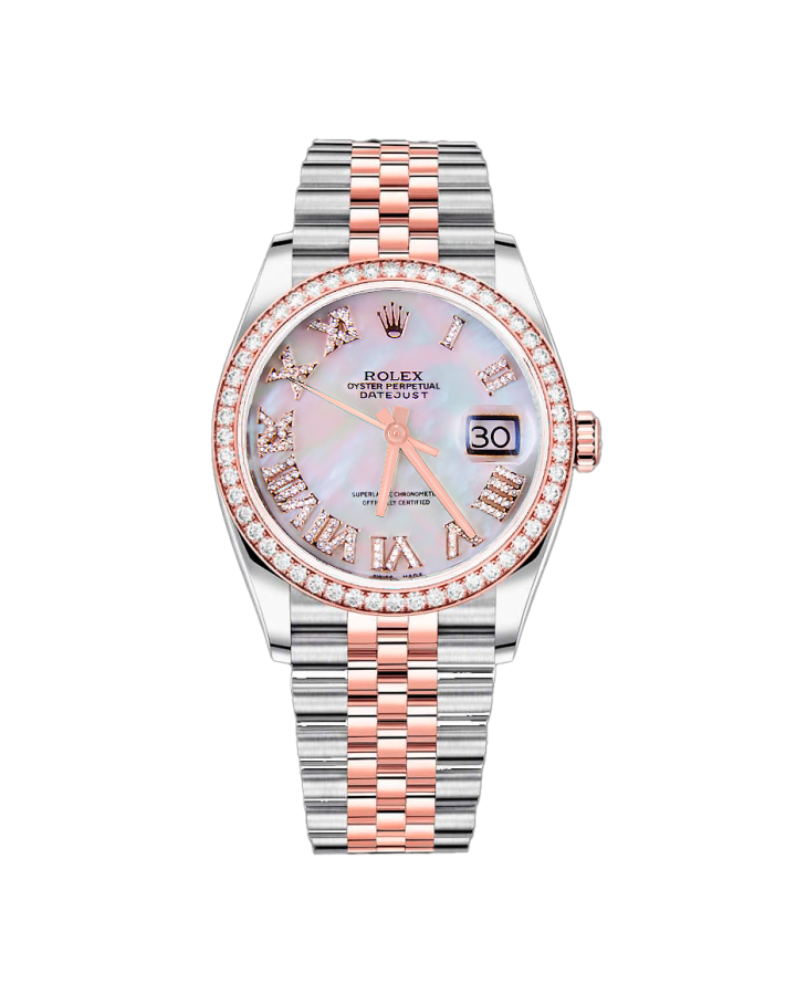 Часы Rolex DATEJUST 36MM STEEL AND EVEROSE GOLD Тюнинг