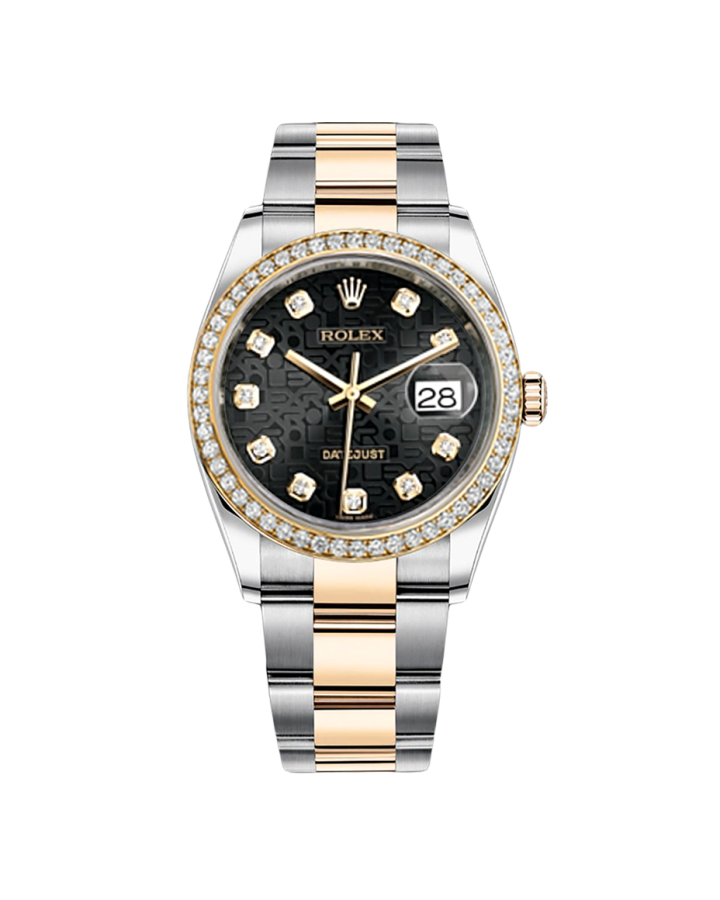 Часы Rolex DATEJUST 36 MM STEEL YELLOW GOLD AND DIAMONDS ТЮНИНГ.