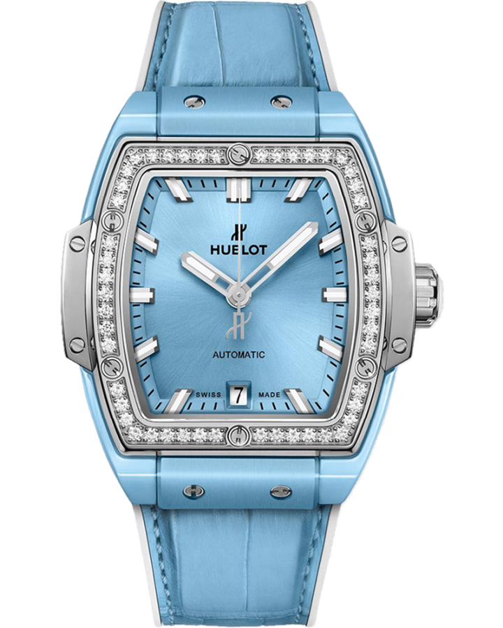 Часы Hublot Spirit of Big Bang Light Blue Ceramic Titanium Diamonds 39 mm