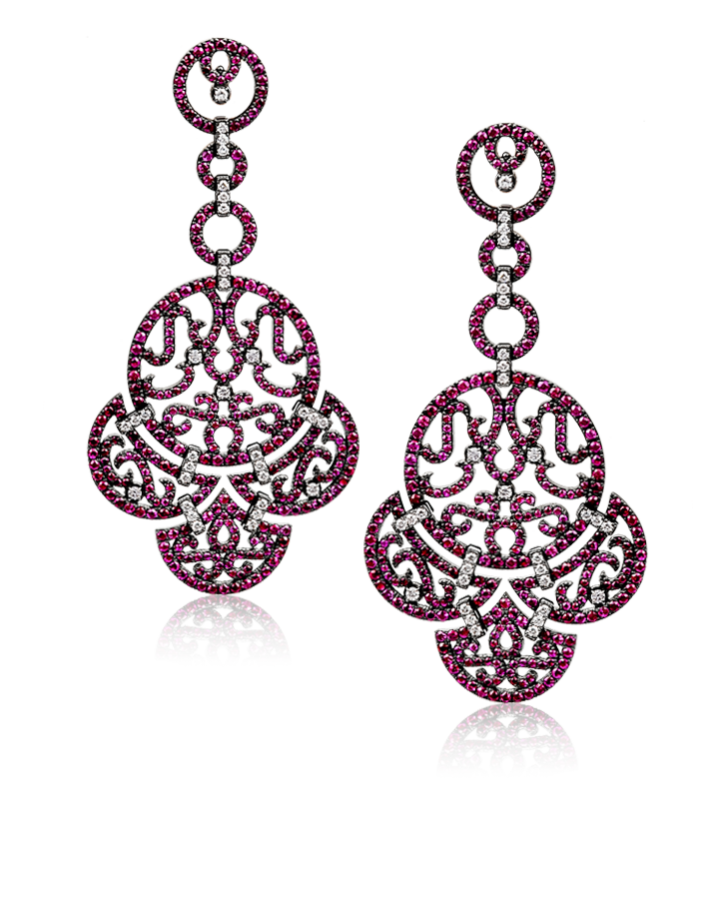 Серьги Jacob&CO Lace Collection Ruby Earrings 20170002515 28848