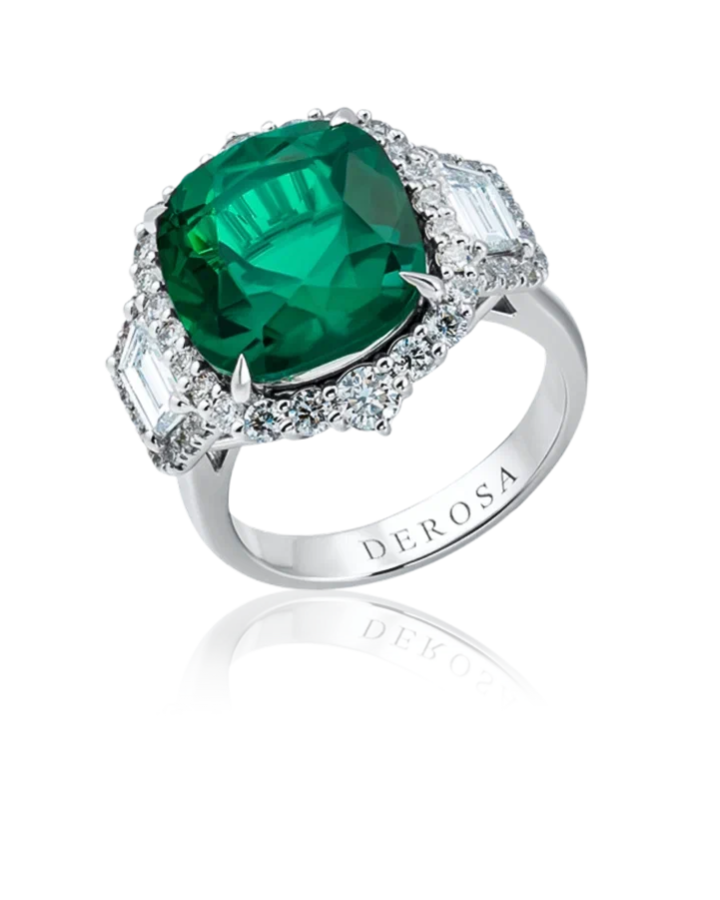 Кольцо DeRosa Emerald 7 17ct Vivid Green Colombia R7128632